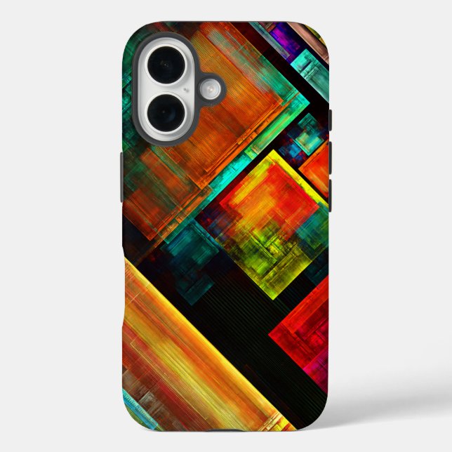 Colourful Squares Modern Abstract Art Pattern #04 Case-Mate iPhone Case (Back)