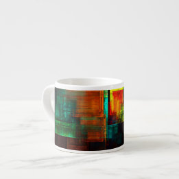 Colourful Squares Modern Abstract Art Pattern #04 Espresso Cup