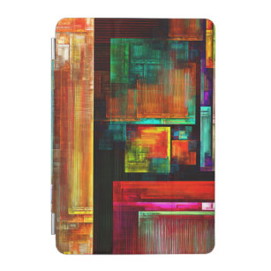 Colourful Squares Modern Abstract Art Pattern #04 iPad Mini Cover