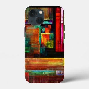 Colourful Squares Modern Abstract Art Pattern #04 iPhone 13 Mini Case