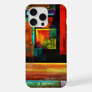 Colourful Squares Modern Abstract Art Pattern #04 iPhone 15 Pro Max Case