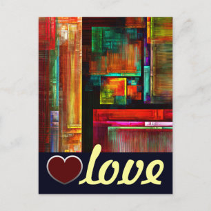 Colourful Squares Modern Abstract Art Pattern #04 Postcard