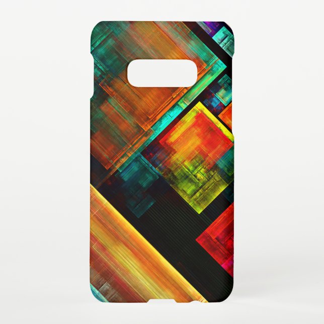 Colourful Squares Modern Abstract Art Pattern #04 Samsung Galaxy Case (Back)