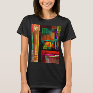 Colourful Squares Modern Abstract Art Pattern #04 T-Shirt