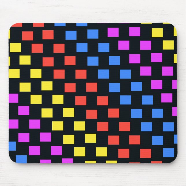 Colourful Squares Mouse Mat (Front)