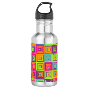 Colourful Squares Pattern 532 Ml Water Bottle