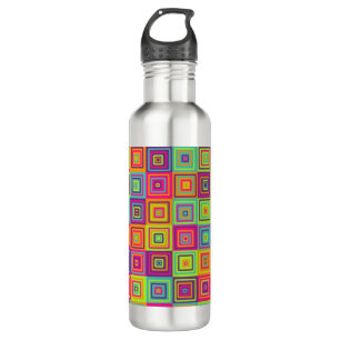 colourful Squares Pattern 710 Ml Water Bottle