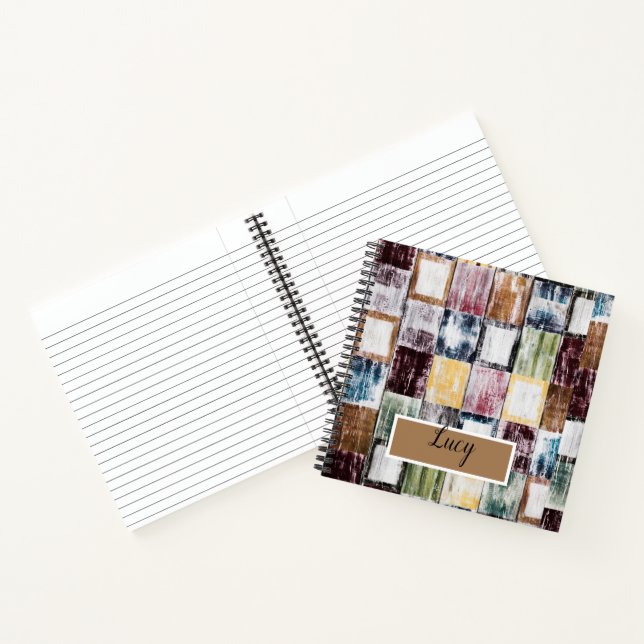 Colourful  squares pattern notebook (Inside)
