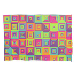 colourful Squares Pattern Pillowcase