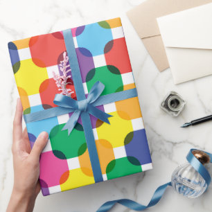 Colourful Squares Pattern Wrapping Paper