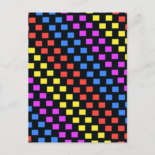 Colourful Squares Postcard (Front)