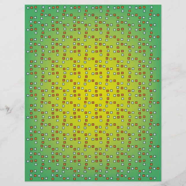 Colourful squares scrapbook paper (Front)