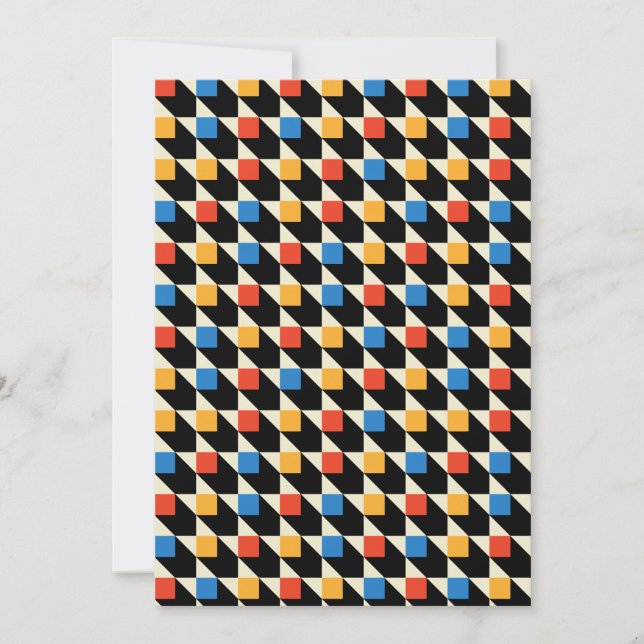 Colourful Squares Thank You Cards (Front)