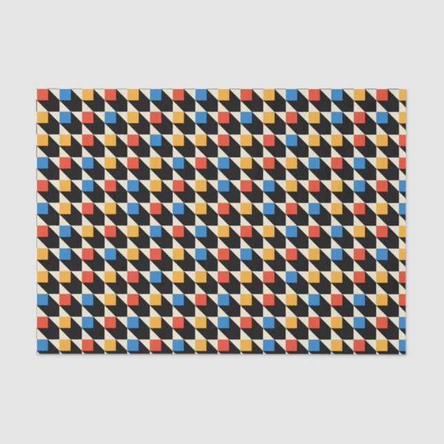 Colourful Squares Tissue Paper (Front)