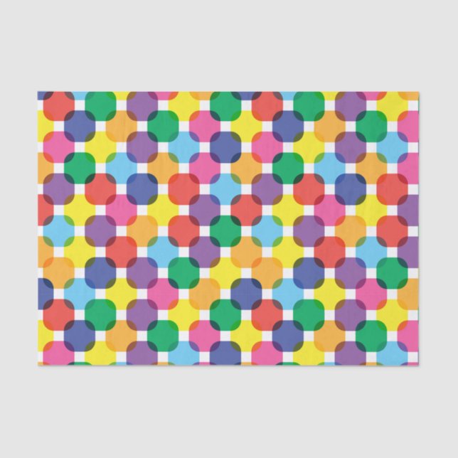 Colourful Squares  Tissue Paper (Front)