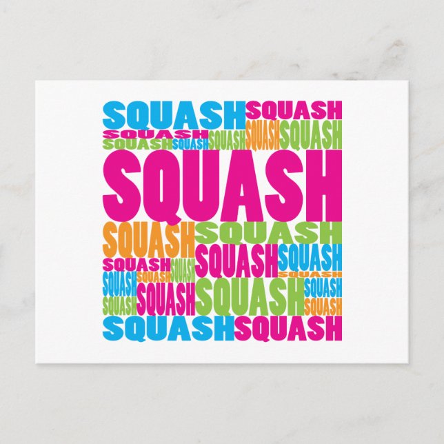 Colourful Squash Postcard (Front)