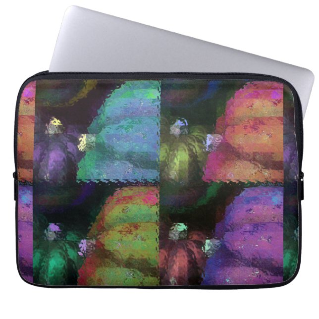 Colourful Squash Quilt Laptop Sleeve (Front)