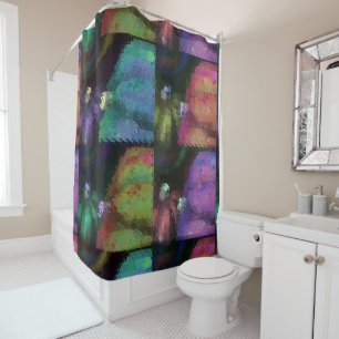 Colourful Squash Quilt Shower Curtain