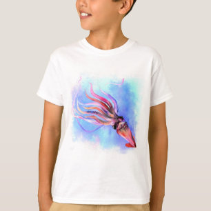 Colourful Squid Swimming T-Shirt