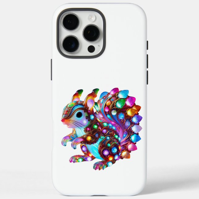 Colourful Squirrel - Nature’s Whimsy in Vibrant Co Case-Mate iPhone Case (Back)
