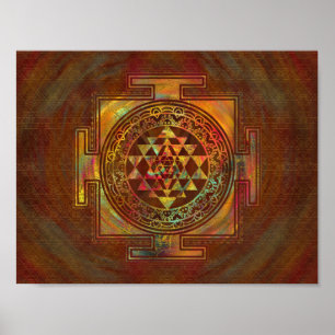 Colourful Sri Yantra / Sri Chakra Poster