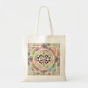 Colourful Sri Yantra / Sri Chakra Tote Bag