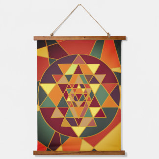 Colourful Sri Yantra Tapestry