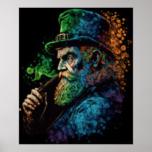 Colourful St Patrick's Leprechaun Smoking Pipe
