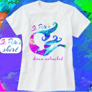 Colourful St. Pete's Florida Mermaid Dream T-Shirt