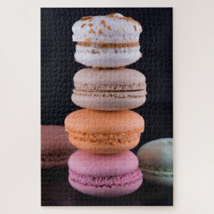 Colourful stack of French Macarons Jigsaw Puzzle