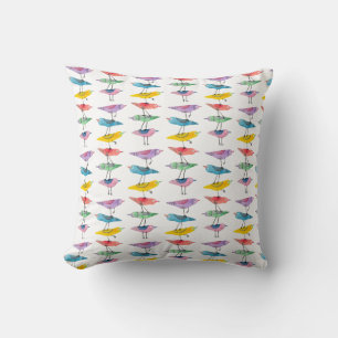 Colourful Stacked Bird Cushion
