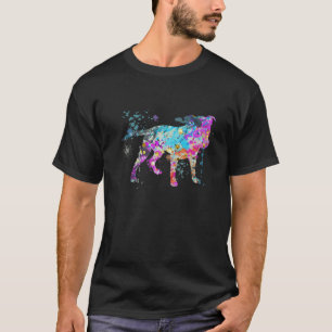 Colourful Staffordshire Bull Terrier Dog Bull Terr T-Shirt