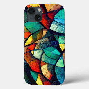 Colourful Stained Glass Abstraction iPhone 13 Case