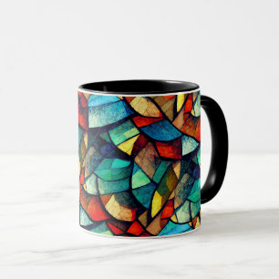 Colourful Stained Glass Abstraction Mug