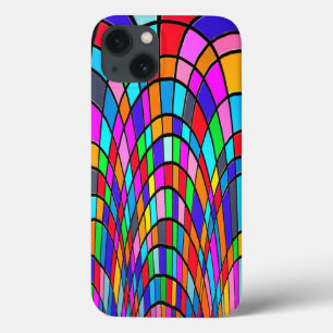 Colourful Stained Glass Art iPhone 13 Case