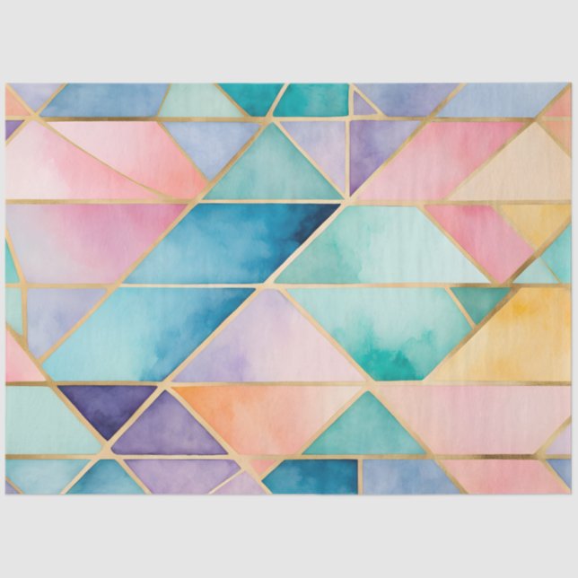 Colourful Stained Glass Art Tissue Paper (Front)