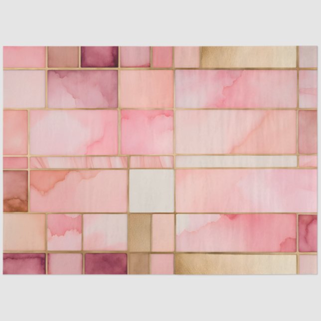 Colourful Stained Glass Art Tissue Paper (Front)