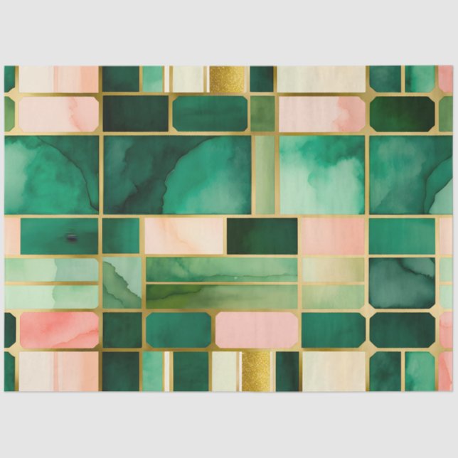 Colourful Stained Glass Art Tissue Paper (Front)