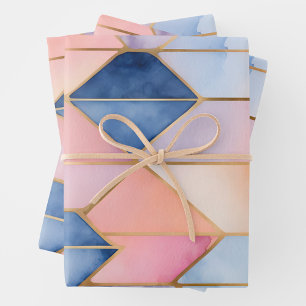 Colourful Stained Glass Art Wrapping Paper Sheets