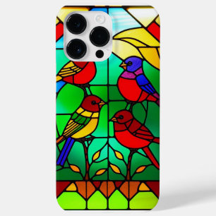 Colourful Stained Glass Artwork with Birds Case-Mate iPhone 14 Pro Max Case