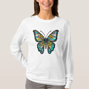 Colourful Stained Glass Butterfly T-Shirt