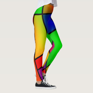 Colourful Stained Glass Design Leggings