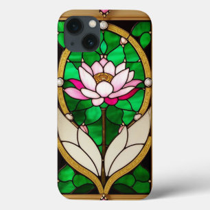 Colourful Stained Glass Floral Design iPhone 13 Case