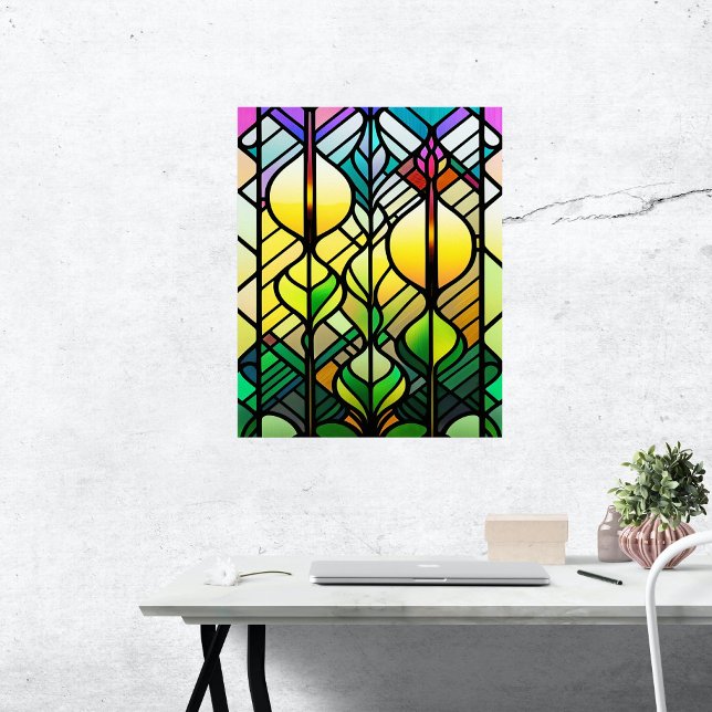 Colourful Stained Glass Illustration Poster (Creator Uploaded)