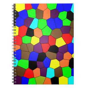 Colourful Stained Glass Mosaic Tiles Notebook