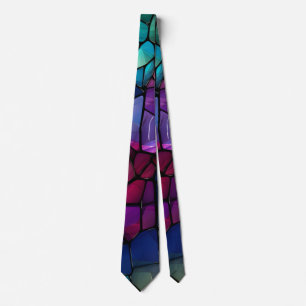 Colourful Stained Glass, Vivid, Flashy Tie