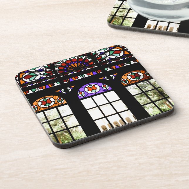 Colourful Stained Glass Window Coaster (Left Side)