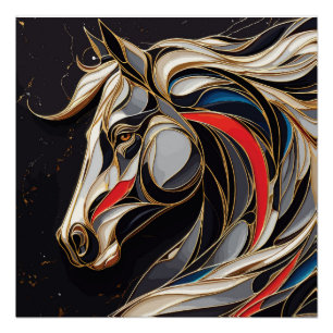 Colourful Stallion Spirit Poster