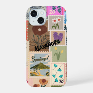 Colourful Stamp Collage Phone Case