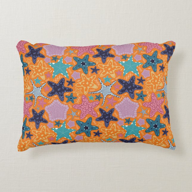 Colourful Star fishes Decorative Cushion (Front)